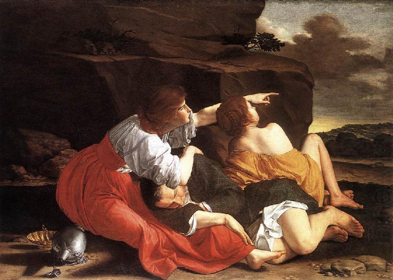 GENTILESCHI, Orazio Lot and his Daughters dfh oil painting picture